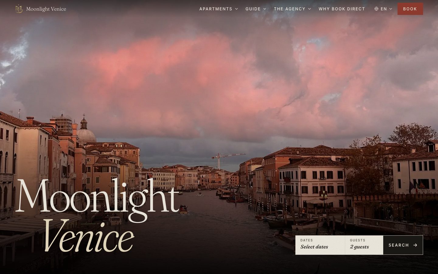 Homepage di Moonlight Venice